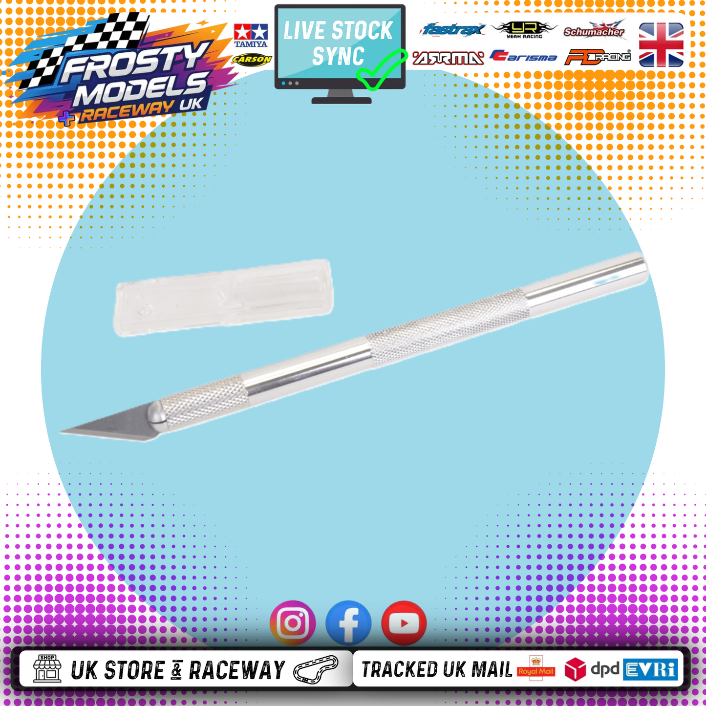 CORE RC - No 1 Slim Knife Handle & Blade/Cap - Modelling Knife - CR537