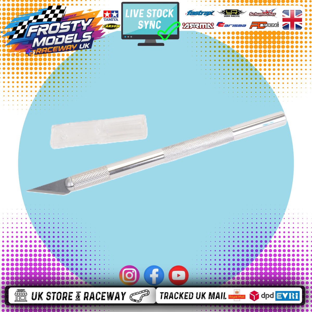 CORE RC - No 1 Slim Knife Handle & Blade/Cap - Modelling Knife - CR537