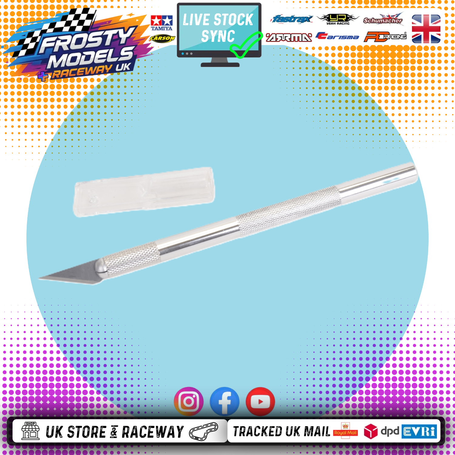 CORE RC - No 1 Slim Knife Handle & Blade/Cap - Modelling Knife - CR537