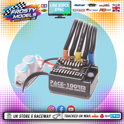 CORE RC - PACE 100RM Brushless ESC - 1S Lipo Compatible - CR899 (Ideal for GT12 & Mini - Sensor lead not included)