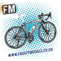 1/10 SCALE - FASTRAX STATIC ROAD BIKE 20X12CM - BLACK - FAST2388BK