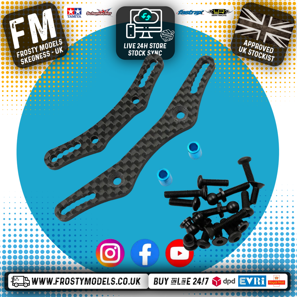 YEAH RACING - Carbon Damper Stay Set For Tamiya M05 & Fixing - TAMC-062