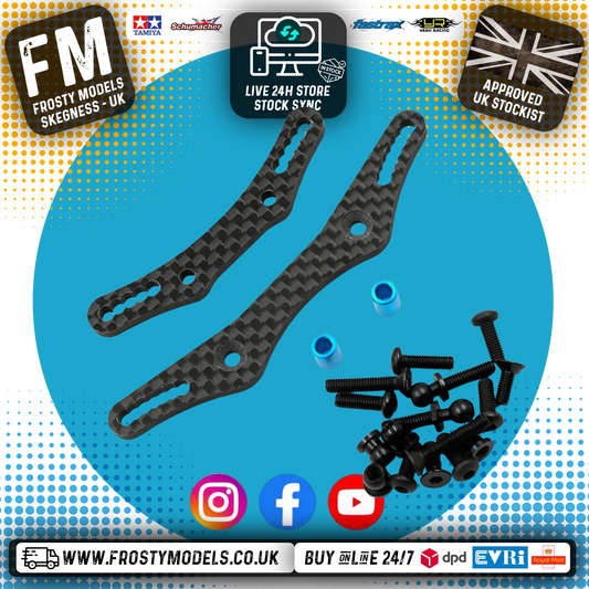 YEAH RACING - Carbon Damper Stay Set For Tamiya M05 & Fixing - TAMC-062