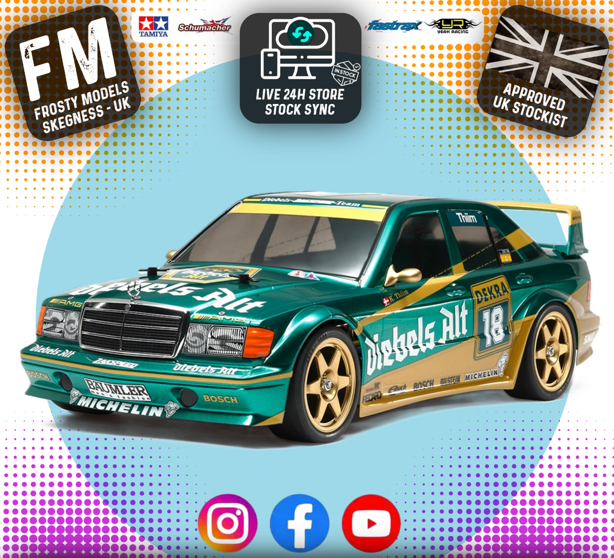 TAMIYA - Mercedes 190 E Zakspeed RC Body Shell Set - 1/10 190mm Clear Lexan Official