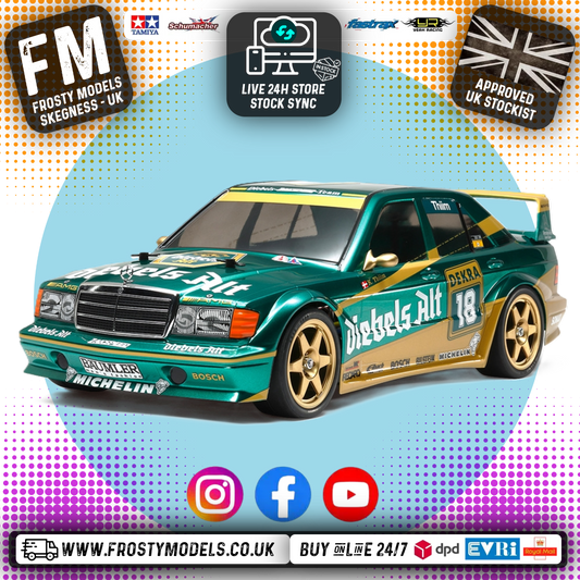 TAMIYA - Mercedes 190 E Zakspeed RC Body Shell Set - 1/10 190mm Clear Lexan Official