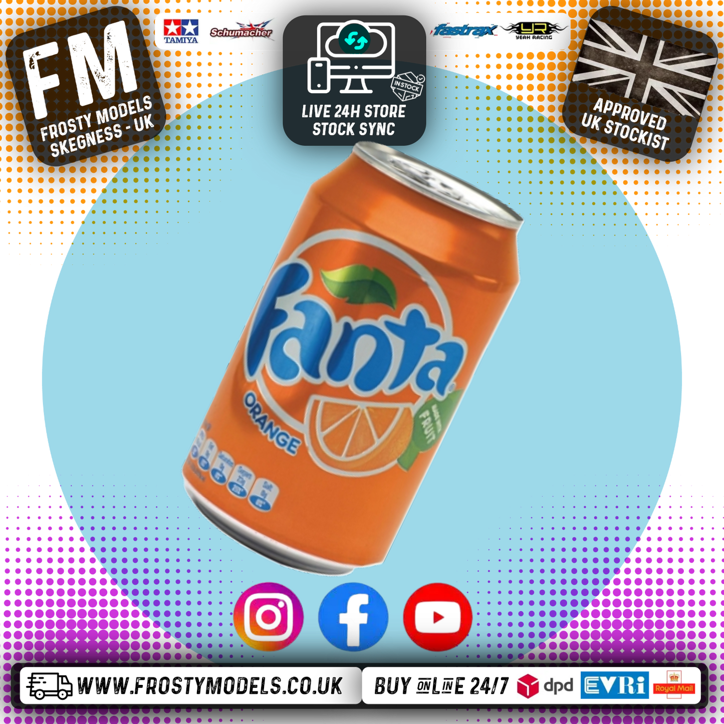 TRACKSIDE REFRESHMENTS - 330MM FANTA ORANGE CAN - DRINK