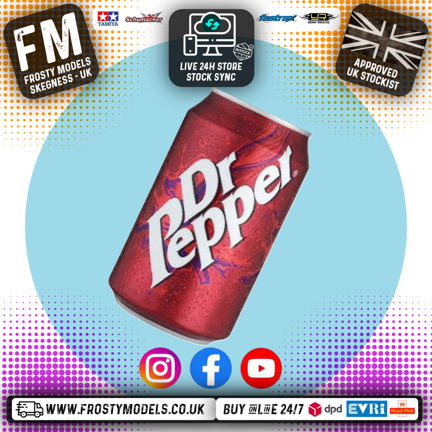 TRACKSIDE REFRESHMENTS - 330MM DOCTOR PEPPER CAN - DRINK