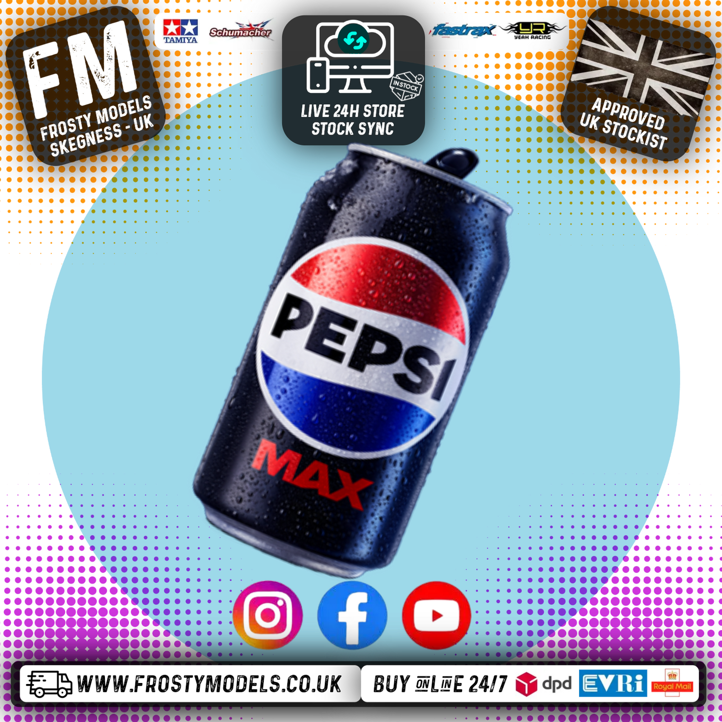 TRACKSIDE REFRESHMENTS - 330MM PEPSI MAX COLA CAN - DRINK