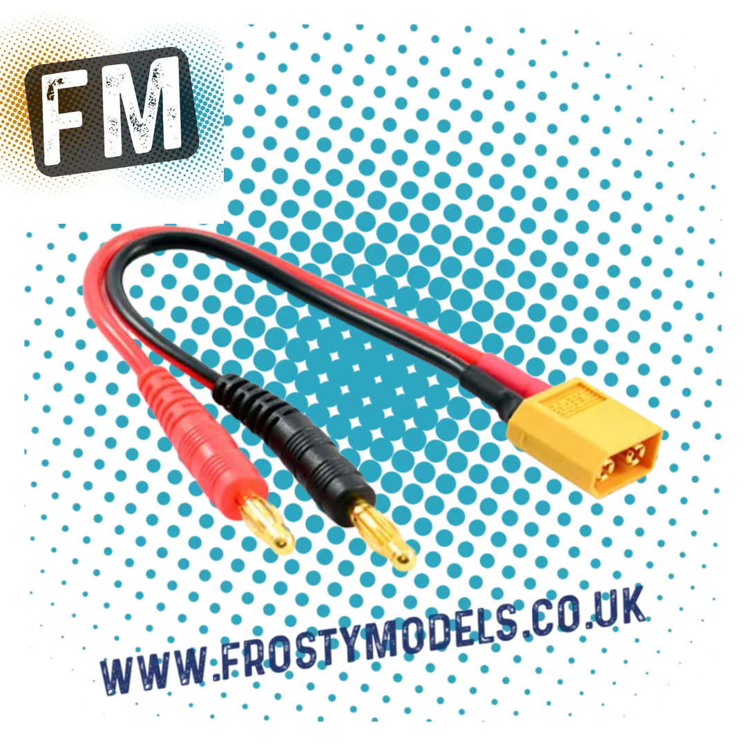 ETRONIX - 5MM BANANA TO XT60 CHARGING CABLE LEAD -  ET0264