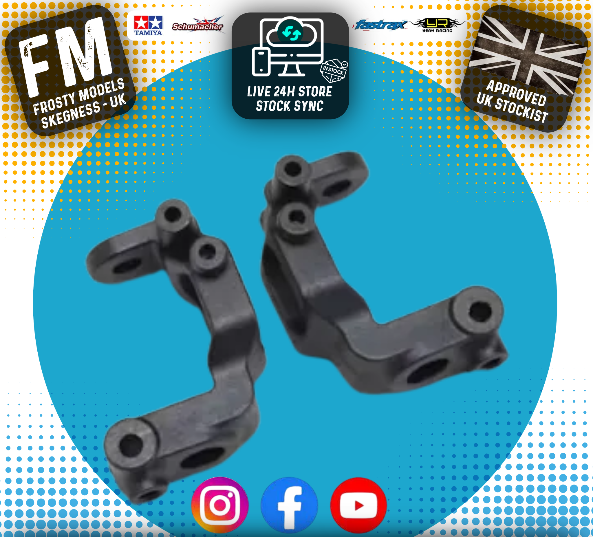 B12-413 - YOKOMO Front Steering hub carrier for BD-12 / RS1.0