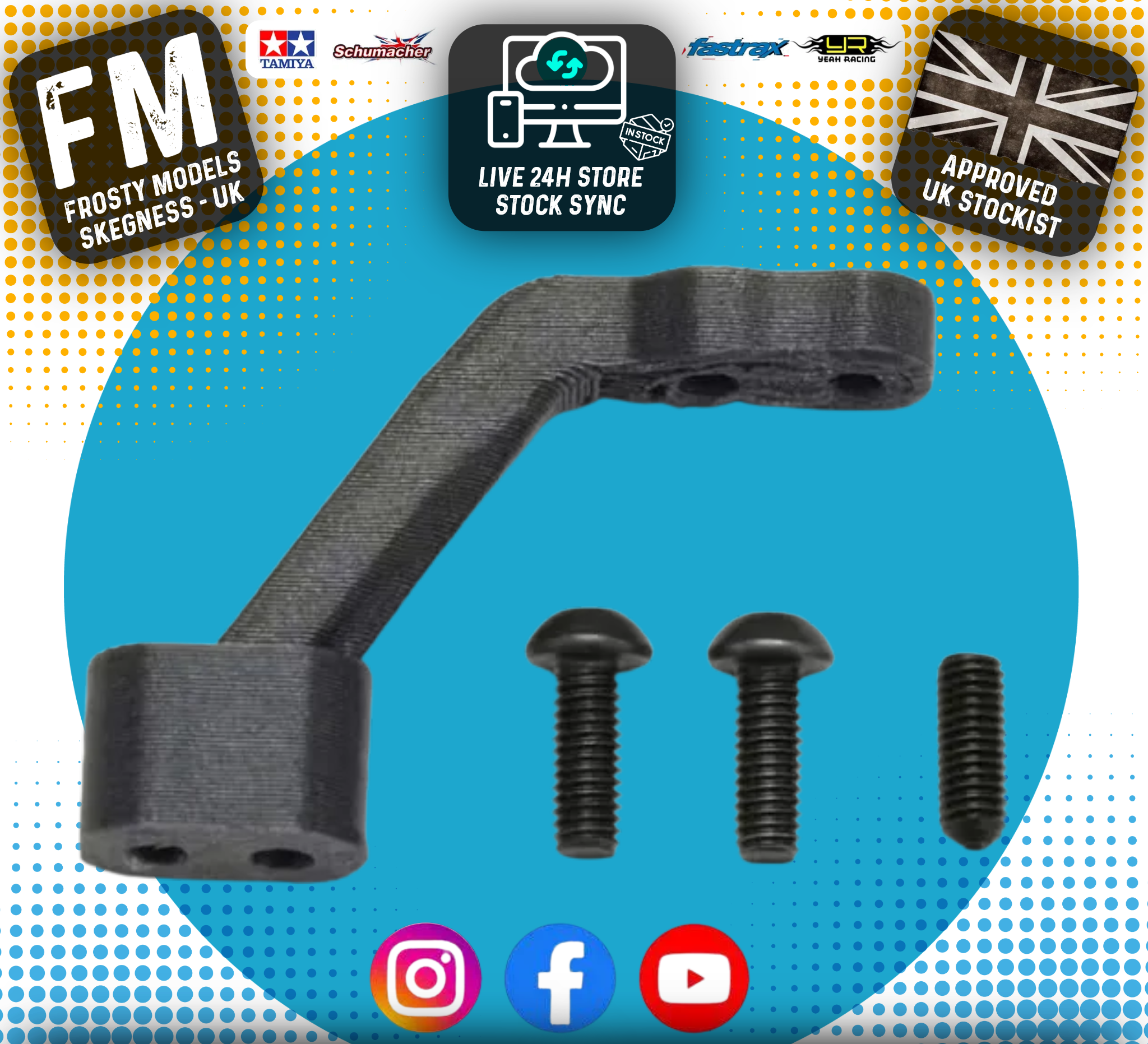 MS-001BS - Yokomo Front body stiffener for MS1.0 / BD11 / BD12