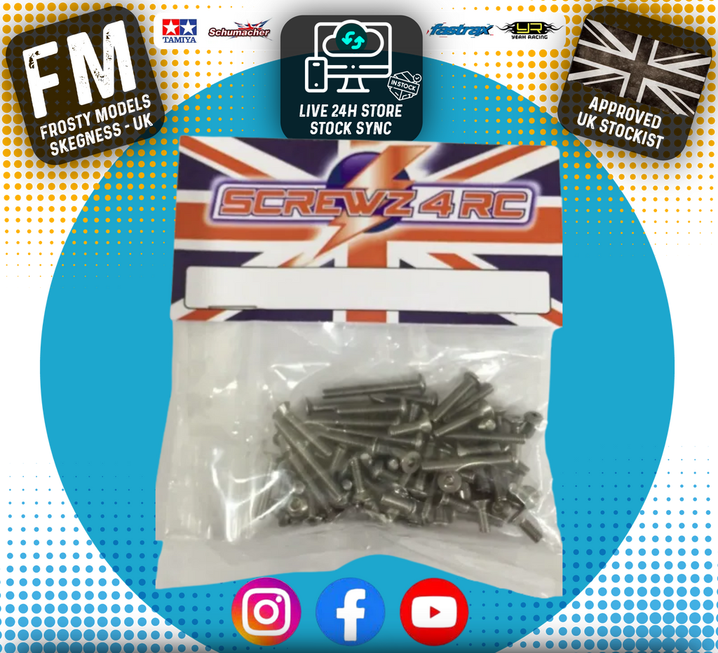 Screwz 4 RC - Xray T4 2021 screw kit Stainless Steel
