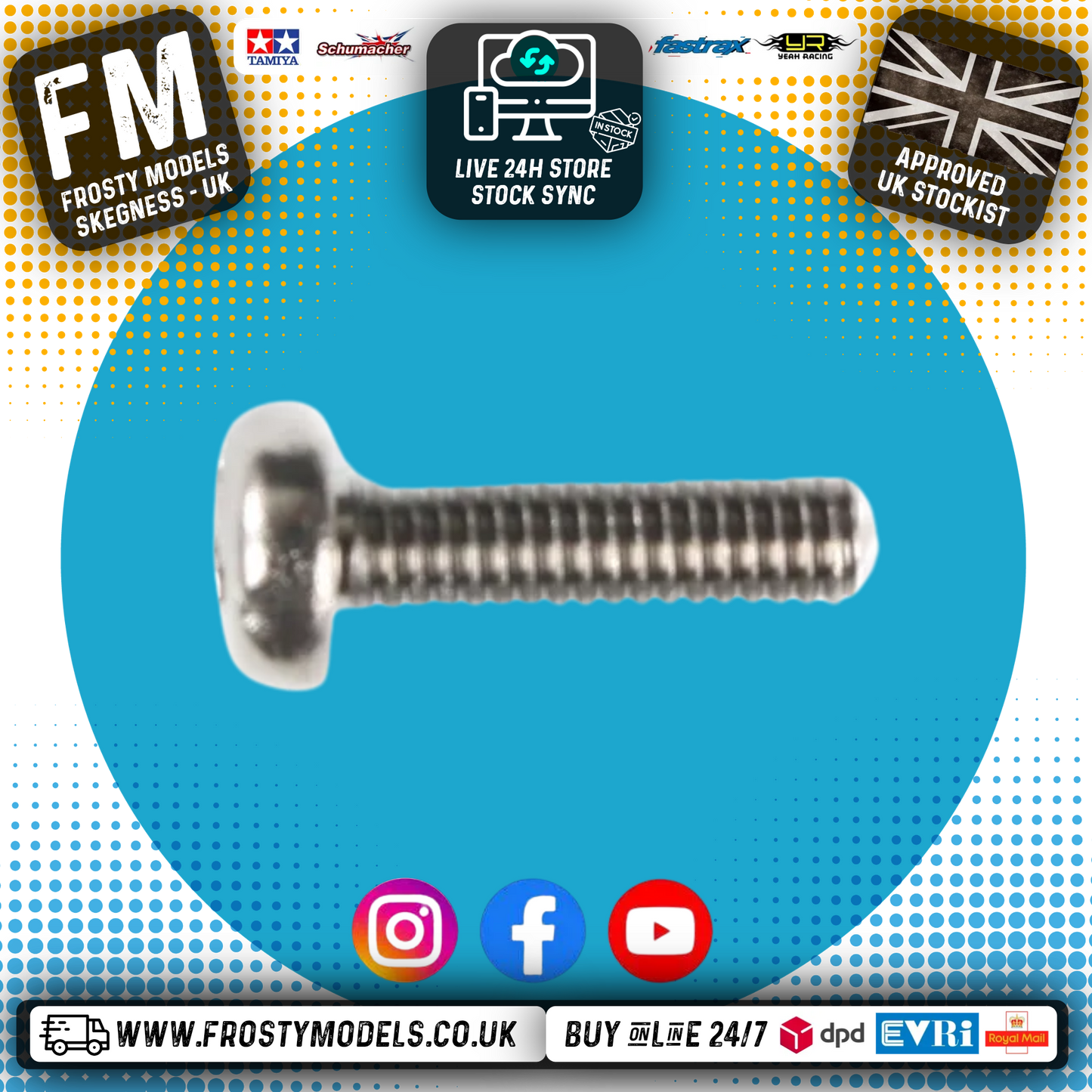 TAMIYA 9804159 - RC 3X10MM MACHINE SCREW: 58299 (10pcs)