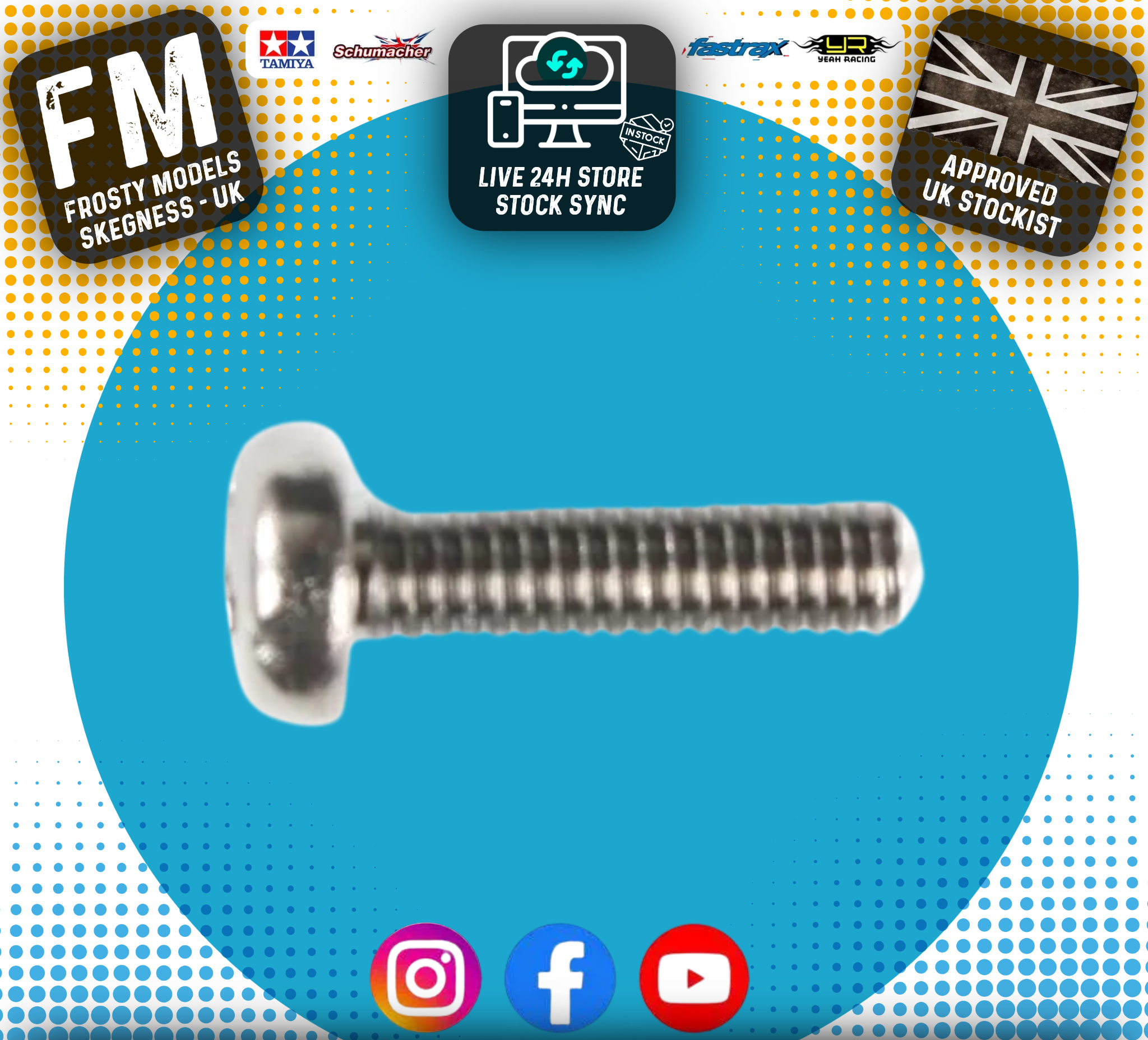 TAMIYA 9804159 - RC 3X10MM MACHINE SCREW: 58299 (10pcs)