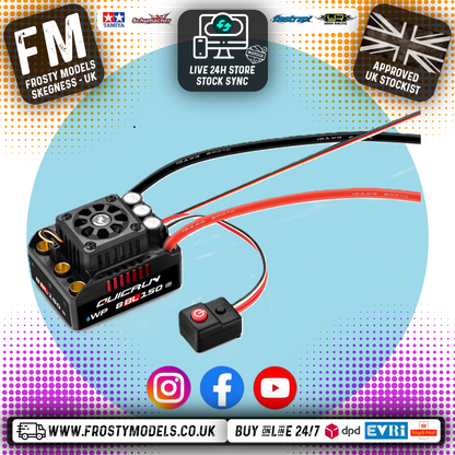 HOBBYWING - QUICRUN WP-8BL150 G2 ESC - 150Amp - 2-6S SENSORLESS HW30109003 (No Battery Plug) Ideal for 1/8th Offroad
