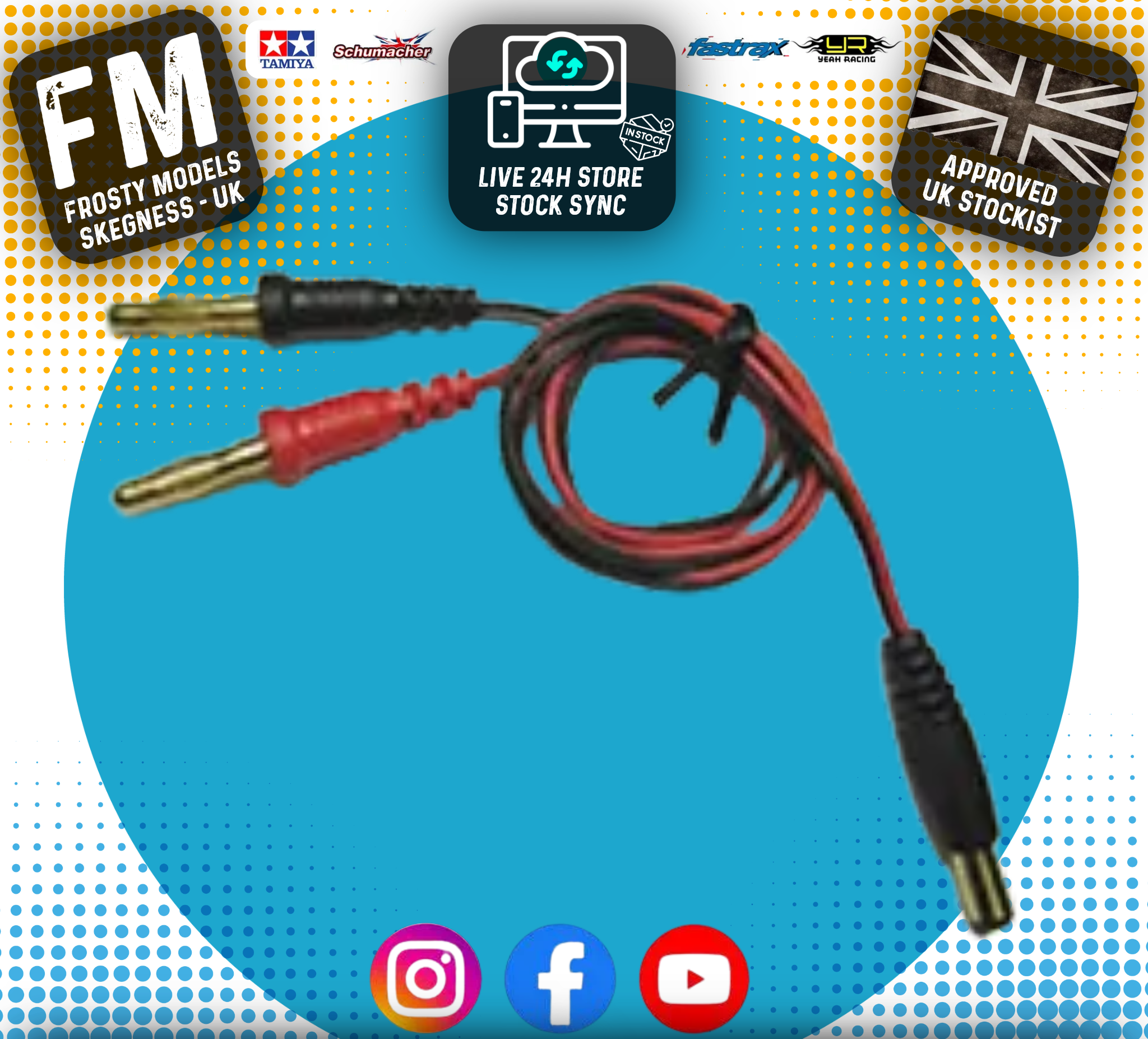 Etronix / Futaba - (2.1+) Charger Lead - TX 22Awg 60cm Pvc Wire - ET0277