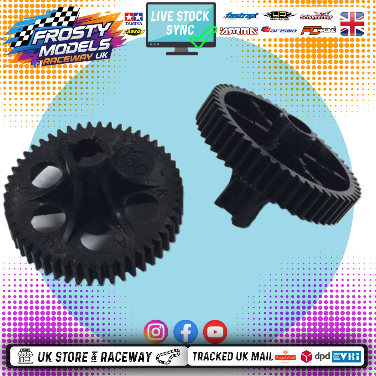KAMTEC - 50 (50T) Tooth Spur Gear (NEW DESIGN) (1 Gear Only)