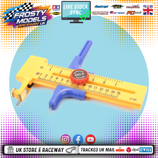 RC CAR BODY SHELL COMPASS ADJUSTABLE (CIRCLE) WHEELARCH CUTTER TOOL - CR545