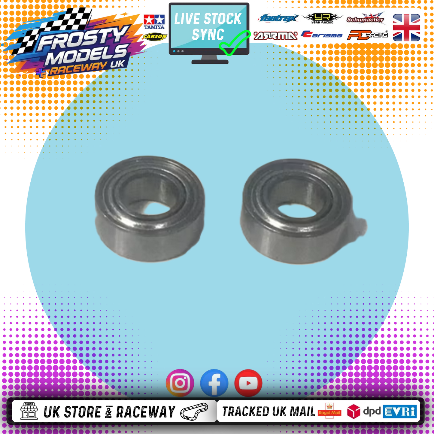 KAMTEC - Ball Race Front Axle Bearings (2)