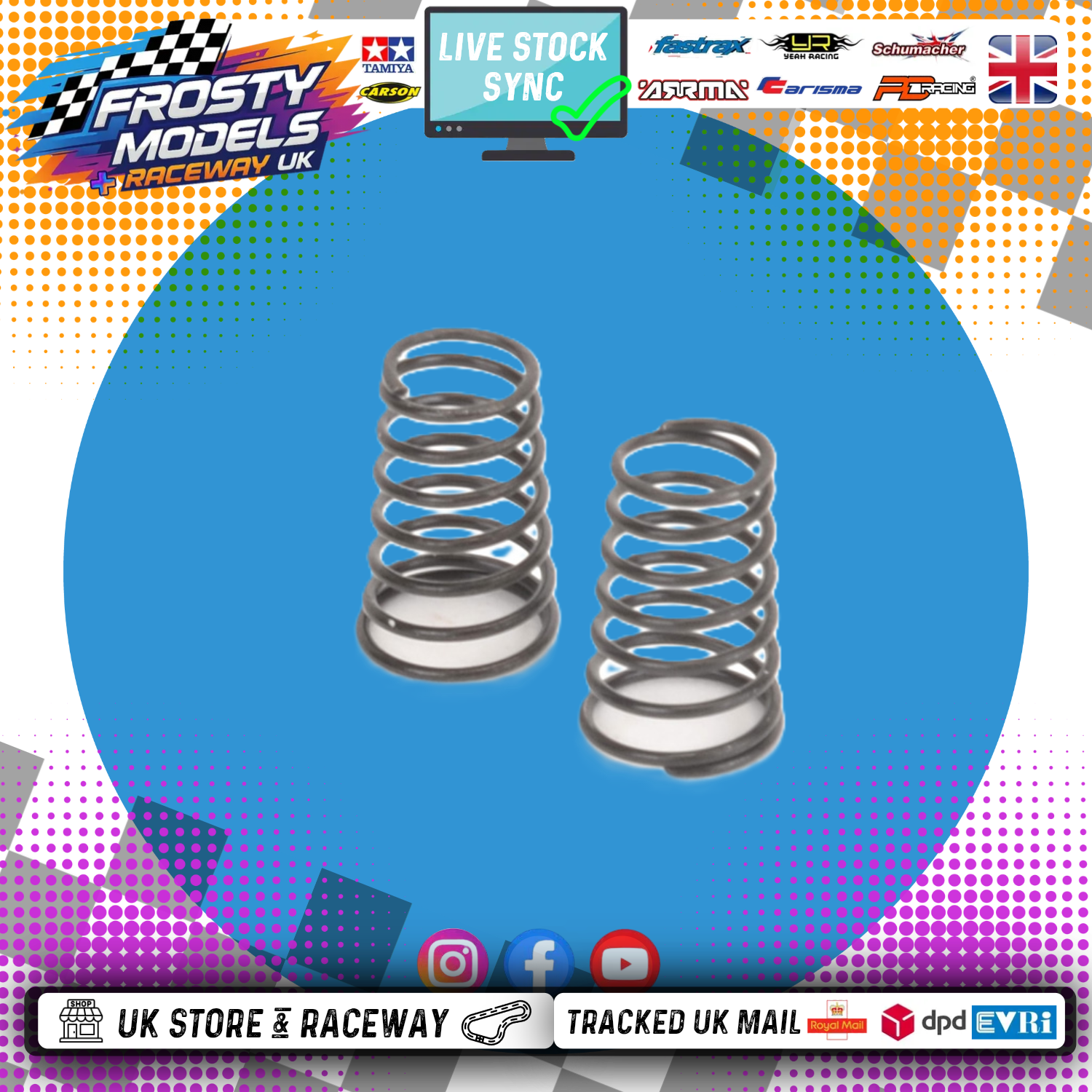 Schumacher - Rear Springs Light Black - Ultra Hard (1pr) - Atom & Icon (Kamtec Pro Mini Racer) U7322