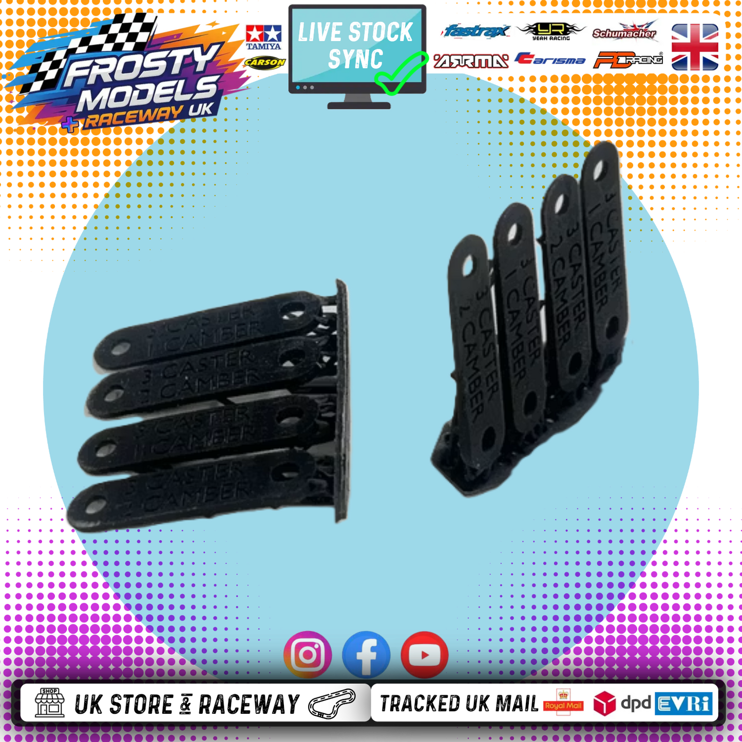 KAMTEC - Gt12 Mini Racer - Caster / Camber Wedges for Pan Cars