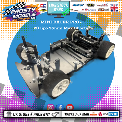 KAMTEC - GT12 1/12 Mini Racer PRO (3D Pod Brushed/Brushless - 2S Lipo Tray 95mm Max) RC Circuit Rolling Chassis Kit (Assembled) w/Body, Wheels & Tyres