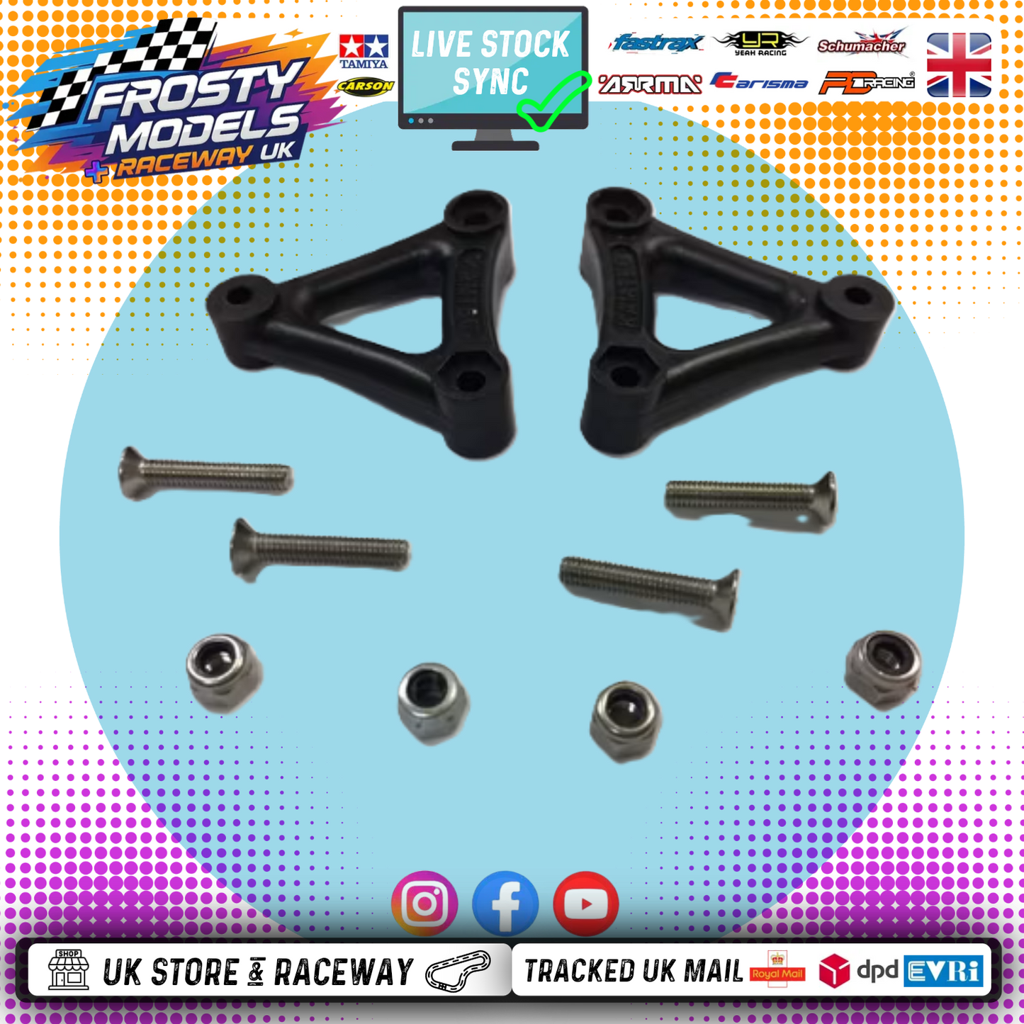 KAMTEC - GT12 Mini Racer Wishbone Set - will fit other pan cars