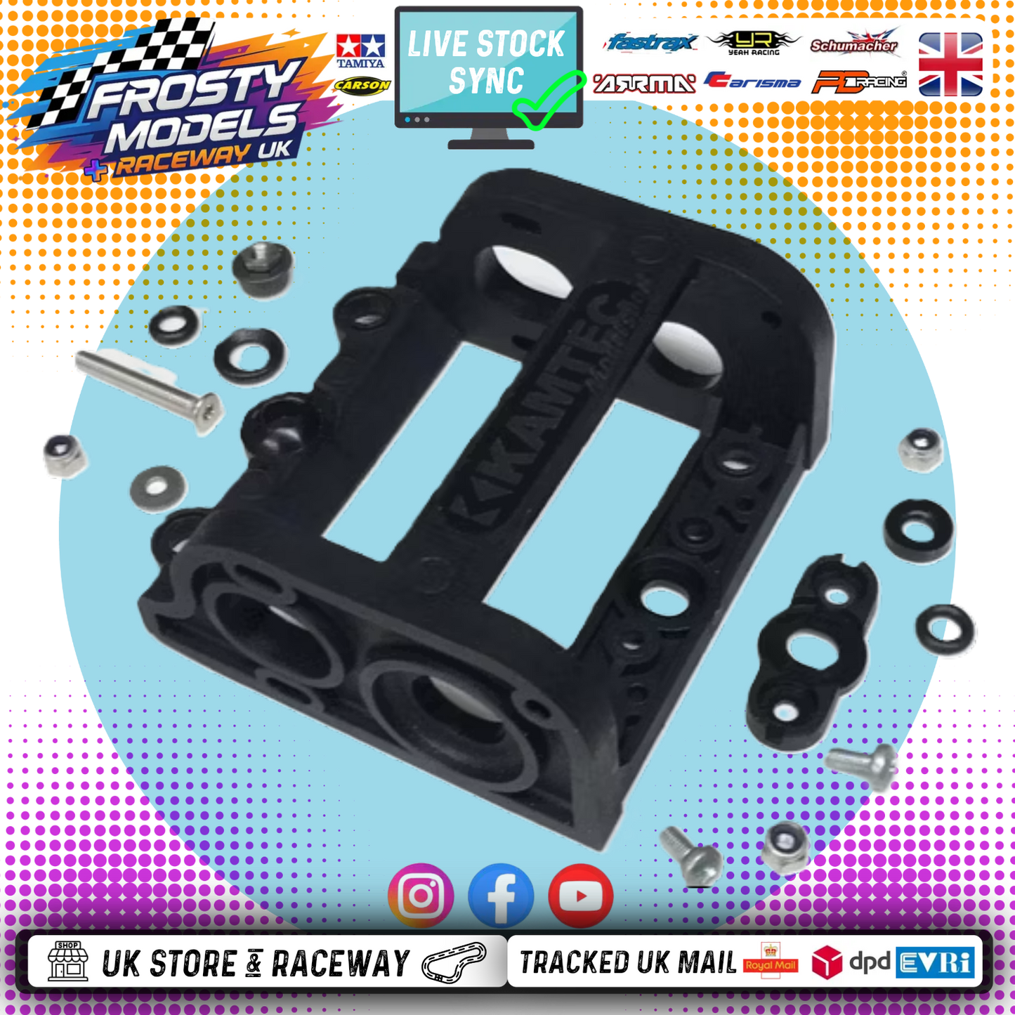 KAMTEC - GT12 Mini Racer - Motor Pod Set (With fittings) fits others