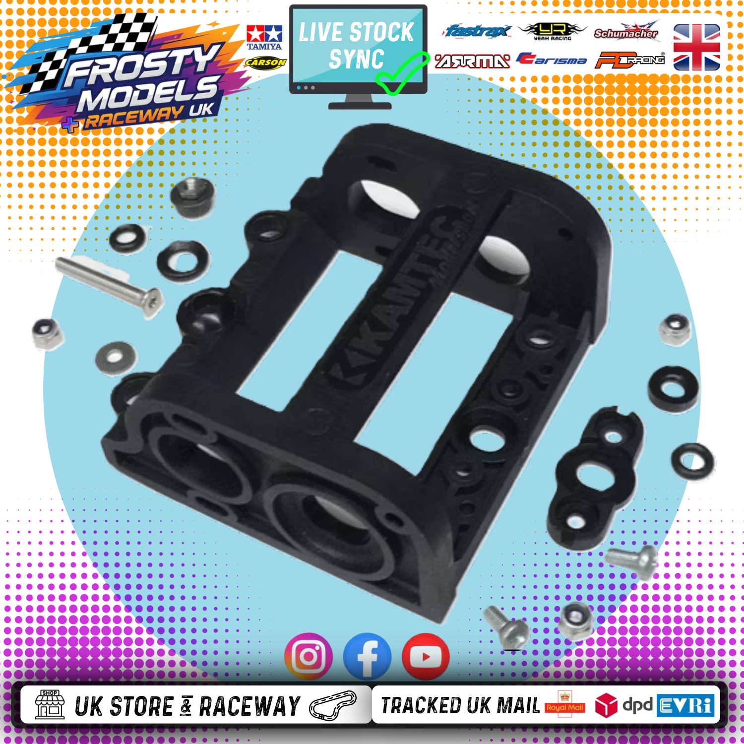 KAMTEC - GT12 Mini Racer - Motor Pod Set (With fittings) fits others