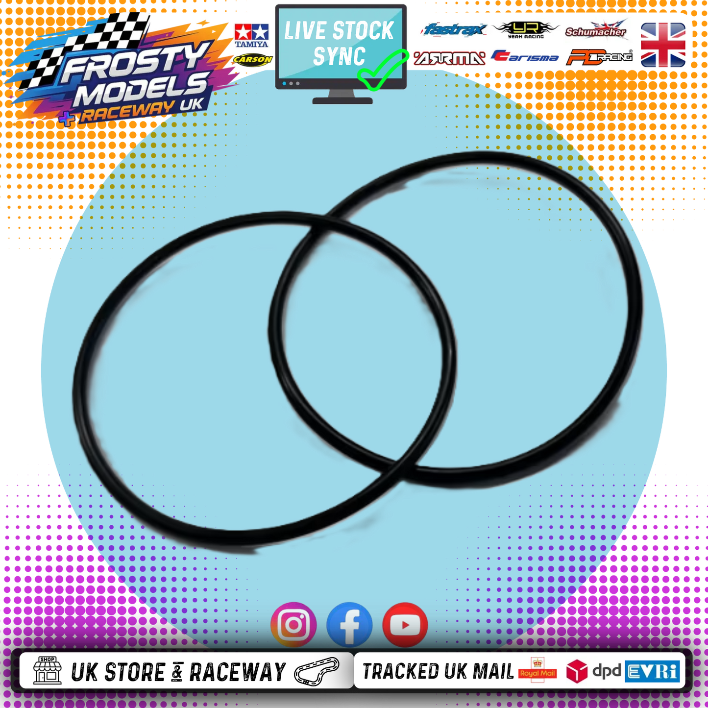 KAMTEC - GT12 Mini Racer - O Ring Battery Retainer Bands - fits others