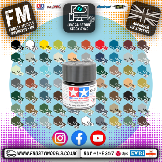 TAMIYA - 10ML XF Paint Acrylic - XF1 to XF90 Multi Listing