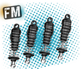 UDIRC Front & Rear Shocks - 1:16 Size - UD1601-009