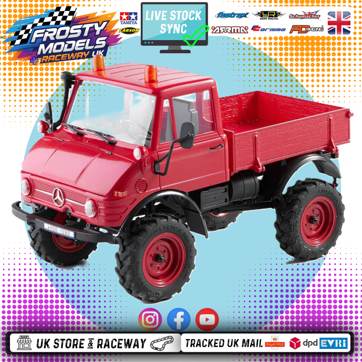 FMS - FCX24 1/24TH UNIMOG SCALER RTR - RED FMS - FMS12405RTRRD