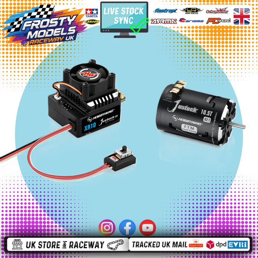 HOBBYWING - Justock Combo (2S Lipo) JS7 G3S ESC + G2.1 25.5T Motor (Ideal for GT12 Mini & LMGT3 Class) Fixed Timing