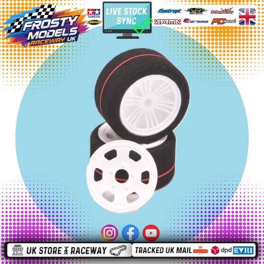 CONTACT RC - 1/12 Oval/Mini Rear 37sh, 51mm diameter - JM37G (1pair) Wheel & Tyre Set Pre-Glued
