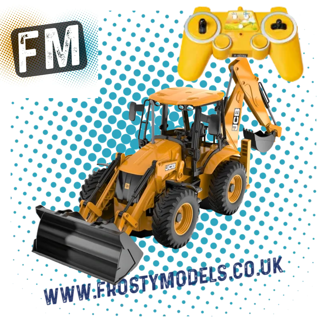 JCB - LOADER BACK HEO 4CX - RC Remote Control Construction 1:20 - E589-003 - Licenced Product (Working Lights & Sounds)