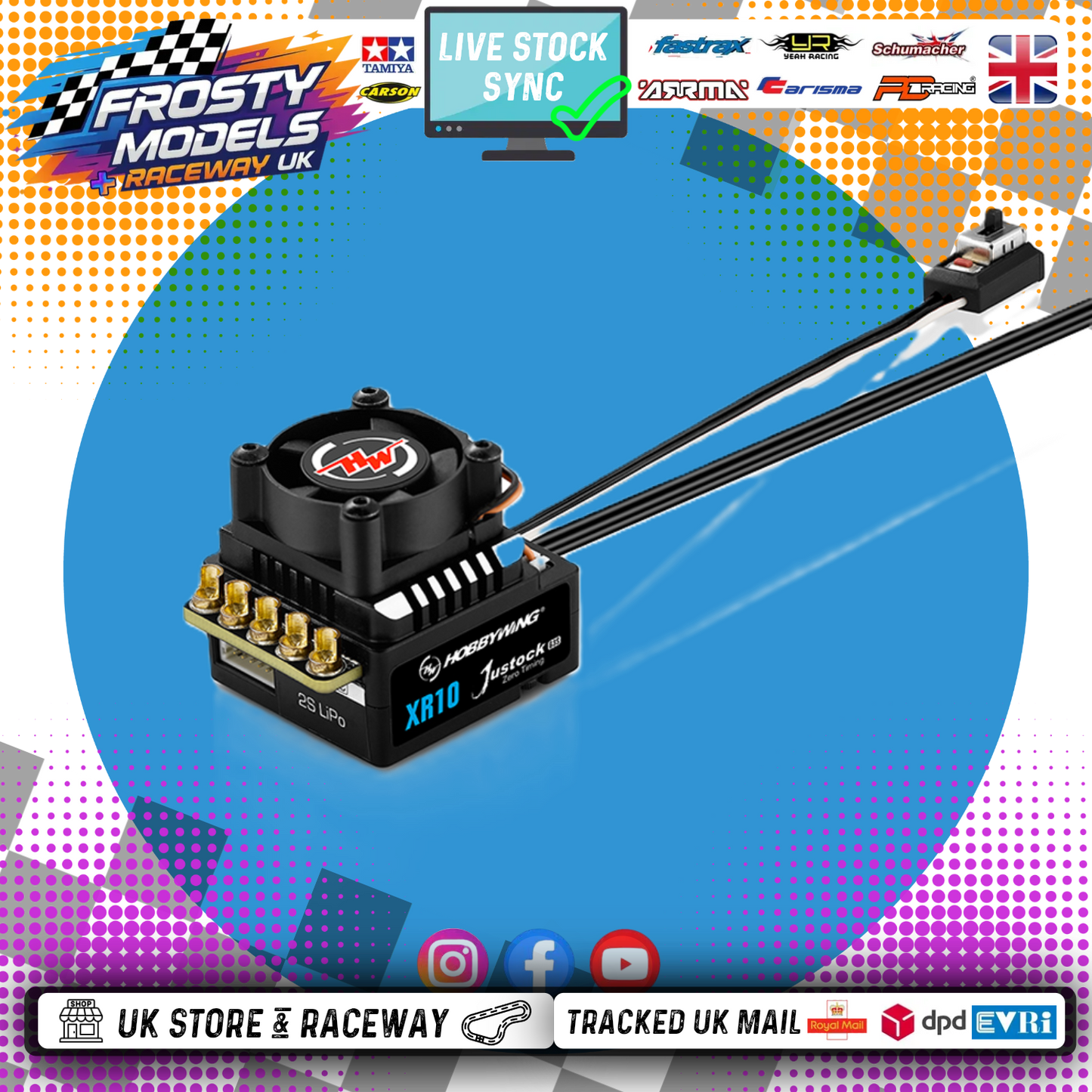 HOBBYWING - XERUN XR10 JUSTOCK G3S 1/10 ESC - (2024 VERSION) HW30112005 (IDEAL FOR 1/12 & 1/10 STOCK CLASS_