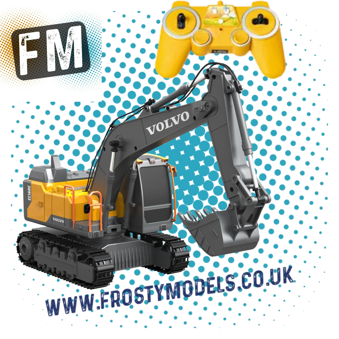 VOLVO - EC160E RC Radio Control Construction Excavator 1/20 - E588-003 - Licenced Product (Working Lights)