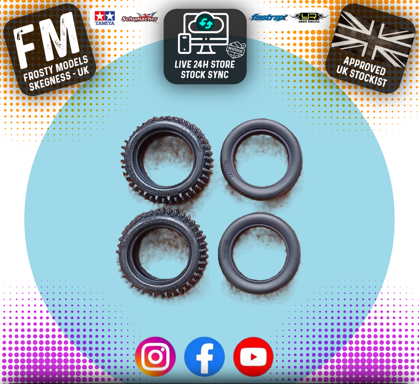 Tamiya - Buggy Front & Rear Tyres 53084 - Astute