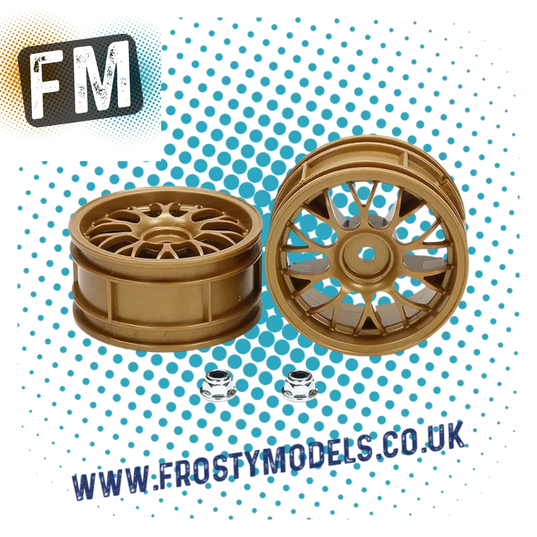 TAMIYA 50741 - 1/10 TOURING CAR/RALLY PORSCHE 911 GT1 WHEELS - GOLD (2PCS / 0-OFFSET)