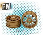 TAMIYA 50741 - 1/10 TOURING CAR/RALLY PORSCHE 911 GT1 WHEELS - GOLD (2PCS / 0-OFFSET)