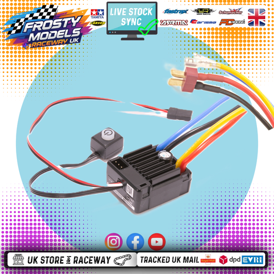Hobbywing - 1/12th Mini GT12 Brushed ESC 1060 WP - 3.7v - 4.8v (1S or 4cell NiMh) (Deans) HW1060WPLV