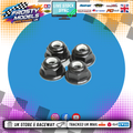 Schumacher - M4 1/10 WHEEL NUTS (7mm Socket) - BLACK FLANGED LOCKNUTS (4PC) U2812