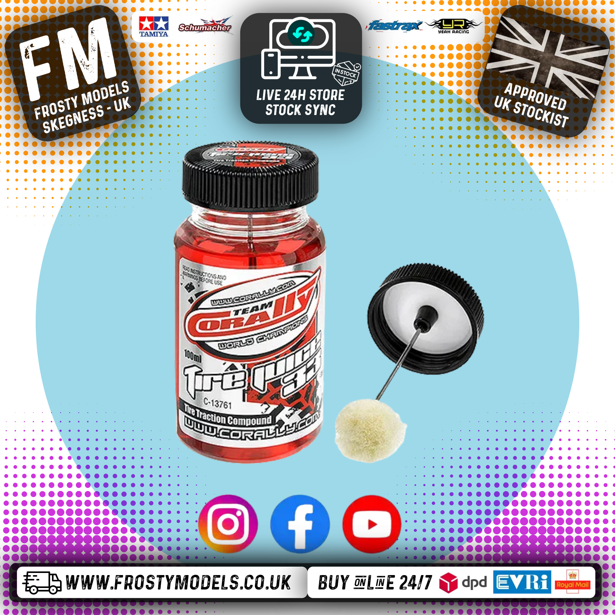 CORALLY - RC TIRE/TYRE JUICE 33 RED ASPHALT / FOAM ADDITIVE - C-13761