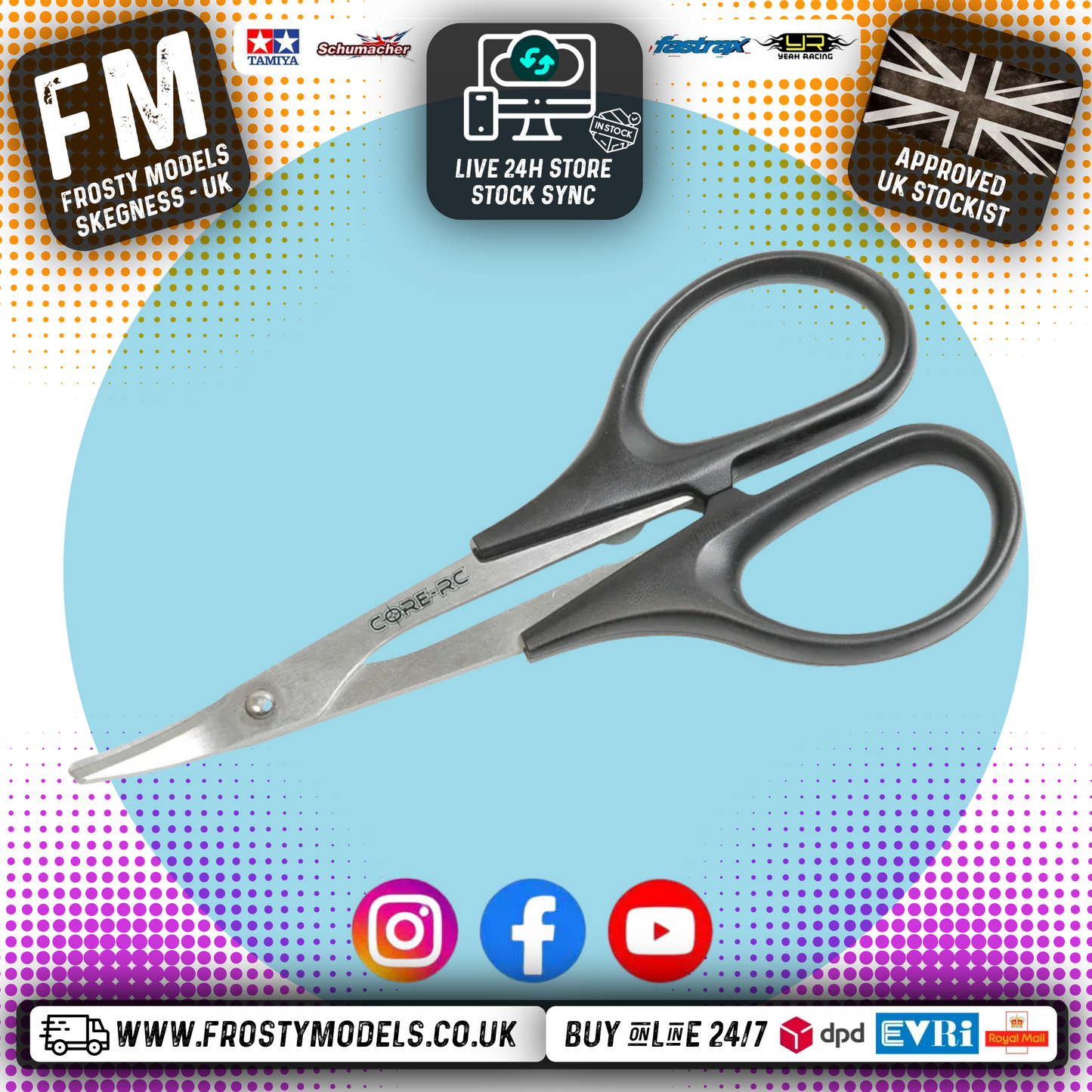 CORE RC - Curved Lexan RC Cutting Trimming Body Scissors - CR044