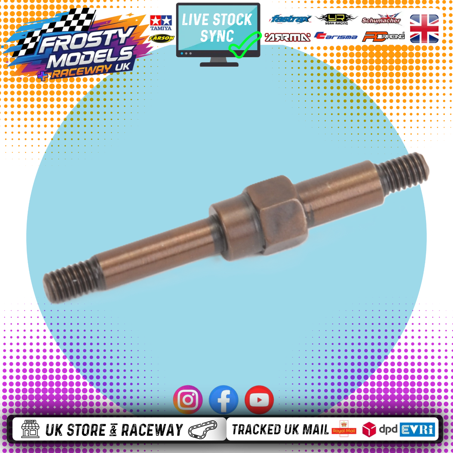 Schumacher - Atom / Eclipse Front Axle - A1, E2-E5 - U4814 (LMGT3 Axle Width Conversion Part)