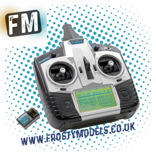 ETRONIX - PULSE EX4G 4CH 2.4GHZ FHSS STICK RADIO CAR/BUGGY/TRUCK COMBO - ET1111