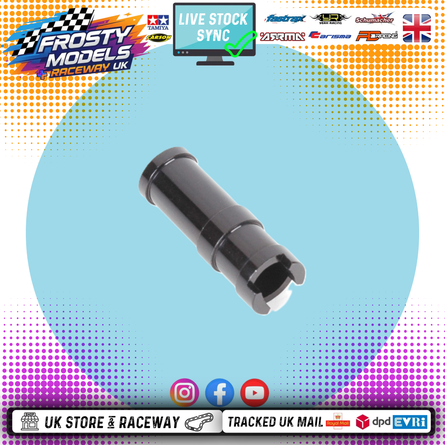 Schumacher - Alloy Solid Spline Axle for Atom GT12 / Supastox / Kamtec Mini Racer - Left Hand Drive Dog - SS/GT,A1  - U3947