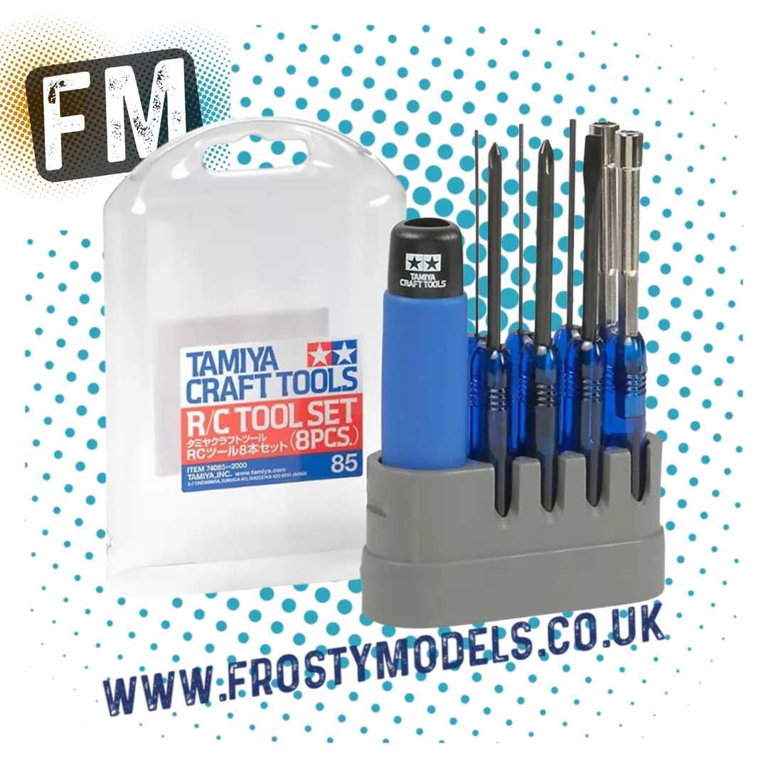 TAMIYA - 74085 RC TOOLS LARGE 8pc Screwdriver & Wrench set in case / Multi-tool