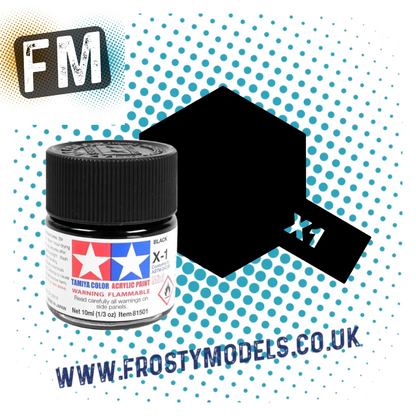 TAMIYA - X ACRYLIC GLOSS HAND/AIRBRUSH PAINT (10ML) X1 TO X34 ALL COLOURS LISTING